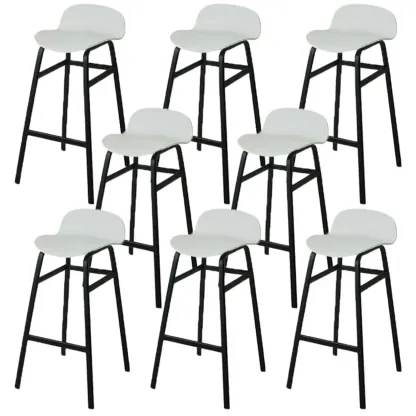 Glam Leather Adjustable Bar Stools with Backrest for Dining Room Image - 9