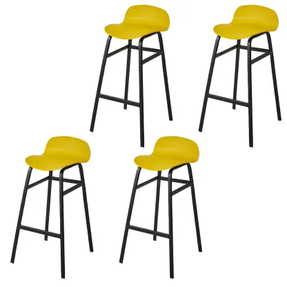 Glam Leather Adjustable Bar Stools with Backrest for Dining Room Image - 16