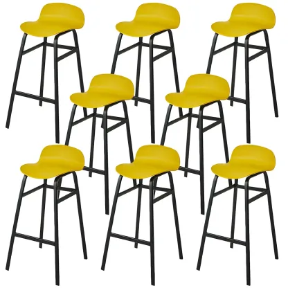 Glam Leather Adjustable Bar Stools with Backrest for Dining Room Image - 19