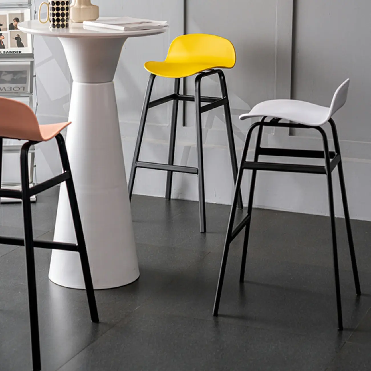 Glam Leather Adjustable Bar Stools with Backrest for Dining Room Image - 21 | homeyfad