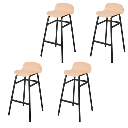 Glam Leather Adjustable Bar Stools with Backrest for Dining Room Image - 24
