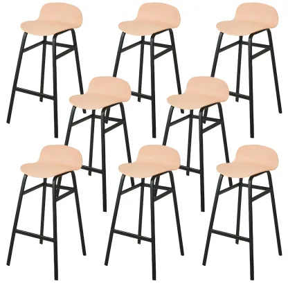 Glam Leather Adjustable Bar Stools with Backrest for Dining Room Image - 26