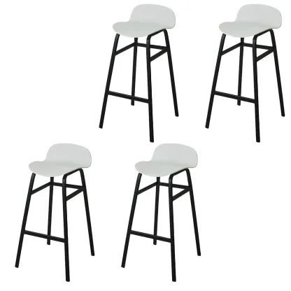 Glam Leather Adjustable Bar Stools with Backrest for Dining Room Image - 29