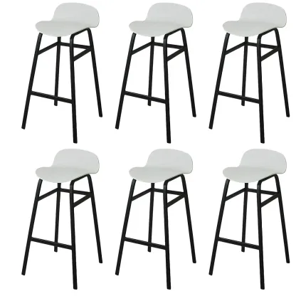 Glam Leather Adjustable Bar Stools with Backrest for Dining Room Image - 30
