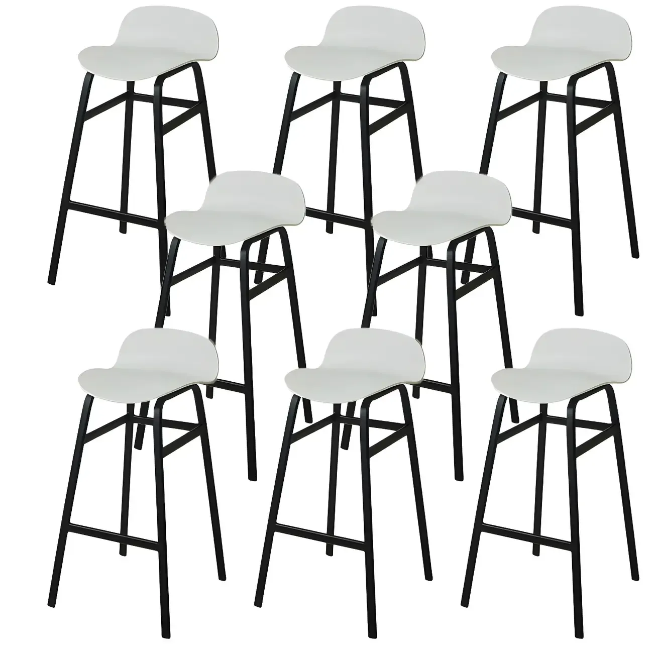 Glam Leather Adjustable Bar Stools with Backrest for Dining Room Image - 31
