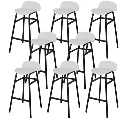 Glam Leather Adjustable Bar Stools with Backrest for Dining Room Image - 31