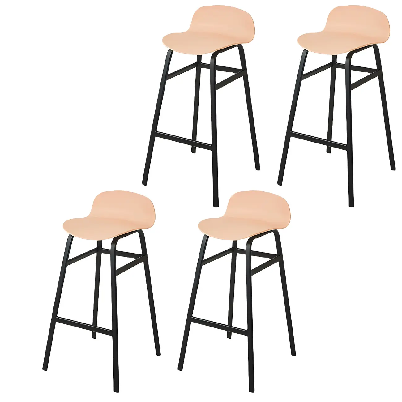 Glam Leather Adjustable Bar Stools with Backrest for Dining Room Image - 34 | homeyfad