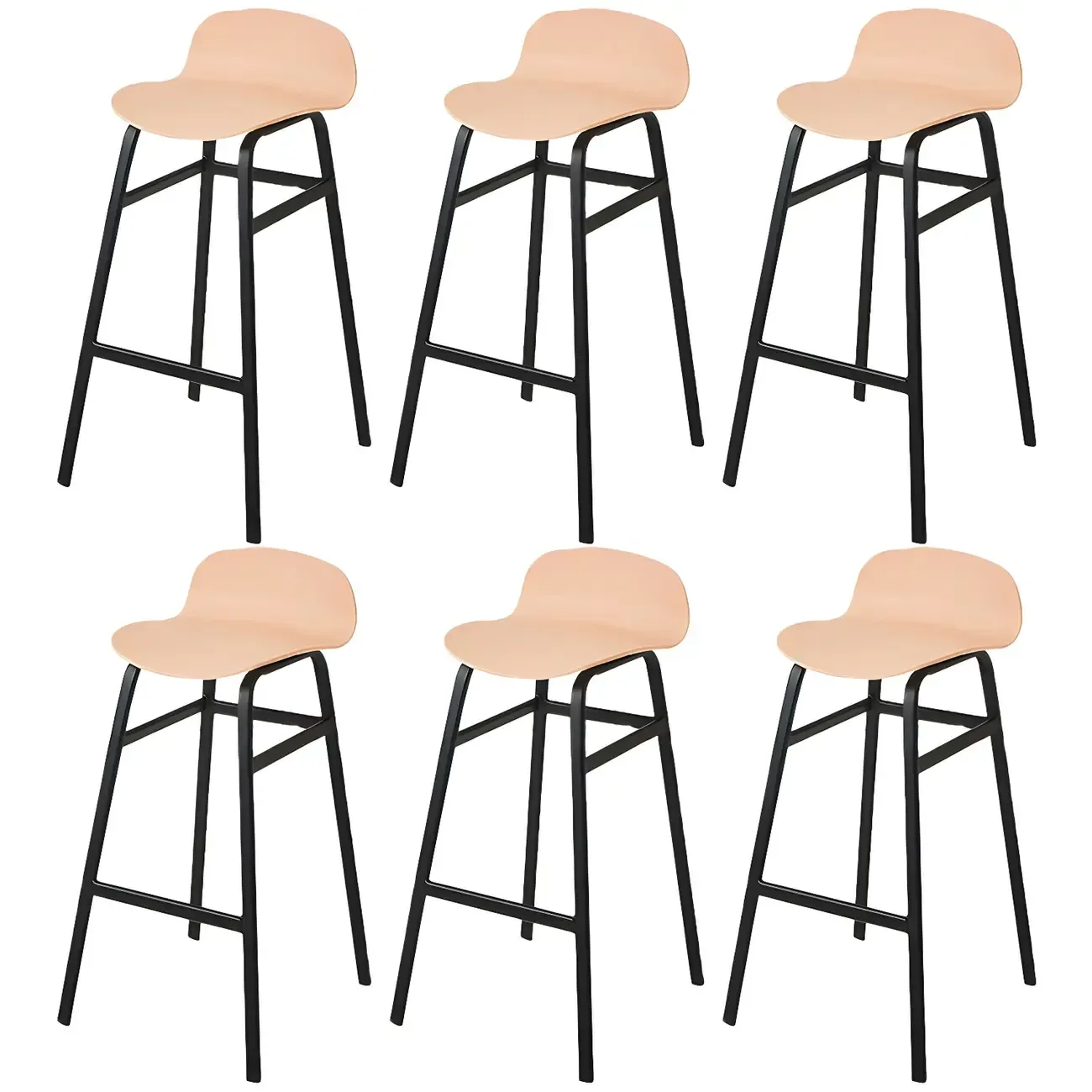 Glam Leather Adjustable Bar Stools with Backrest for Dining Room Image - 35