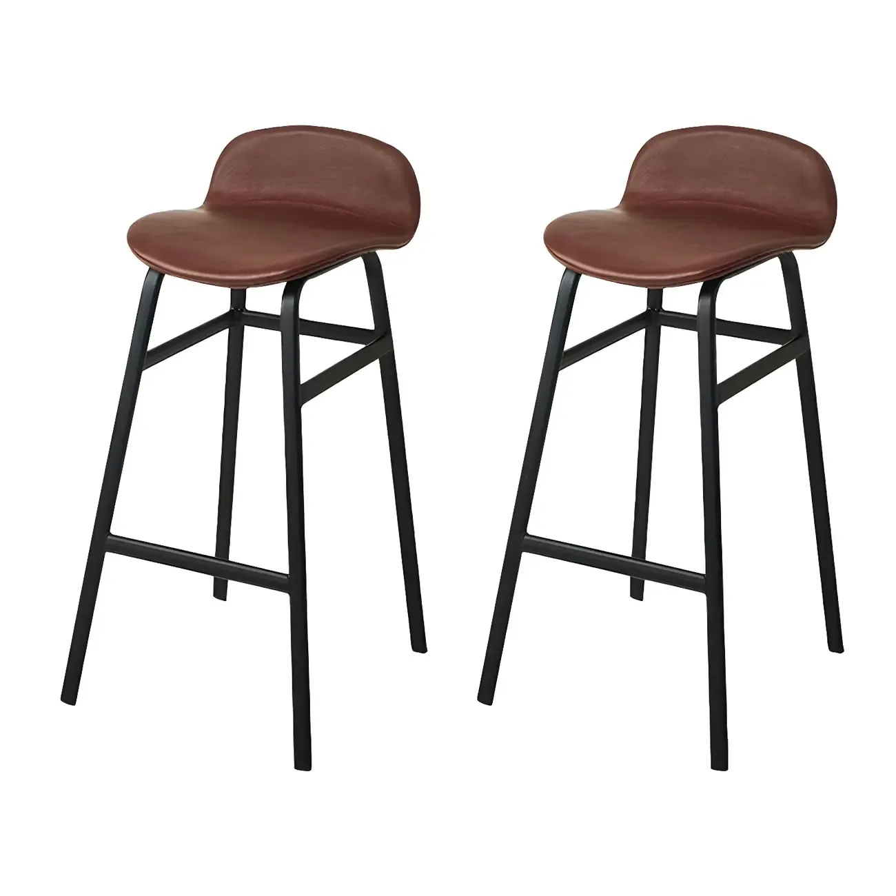 Glam Leather Adjustable Bar Stools with Backrest for Dining Room Image - 38