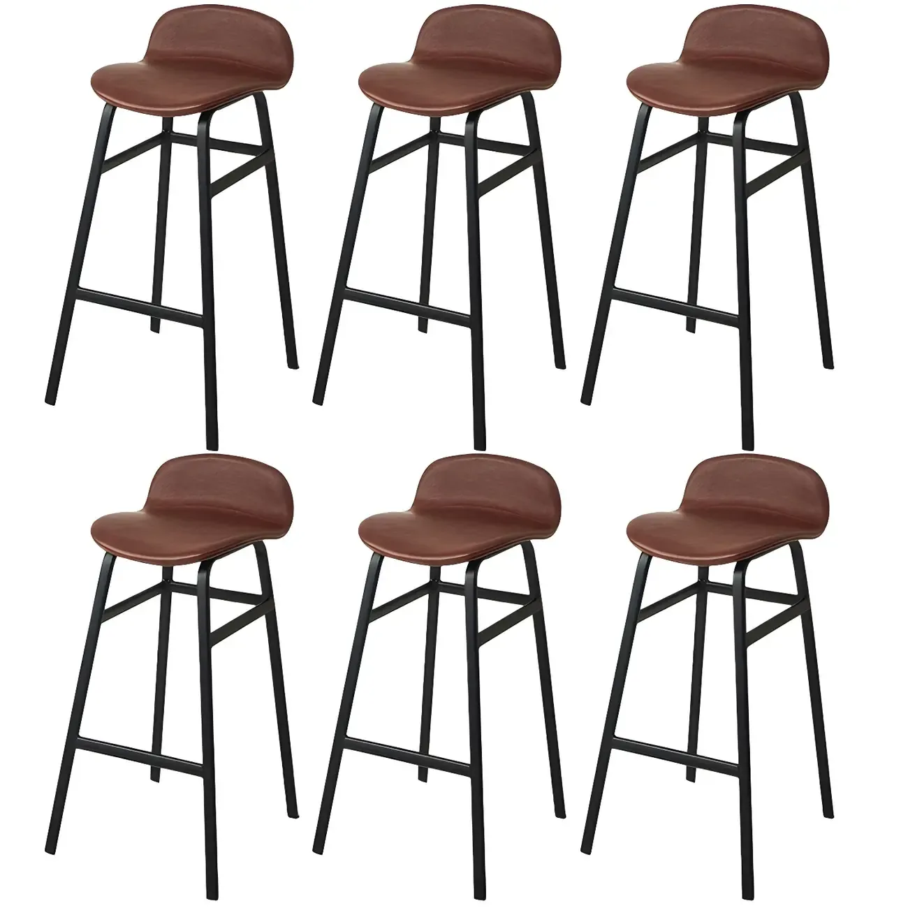 Glam Leather Adjustable Bar Stools with Backrest for Dining Room Image - 40