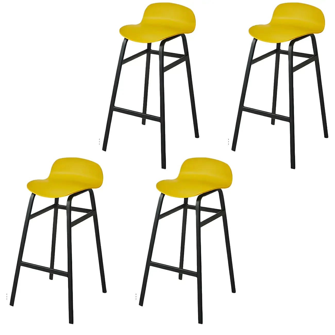 Glam Leather Adjustable Bar Stools with Backrest for Dining Room Image - 44