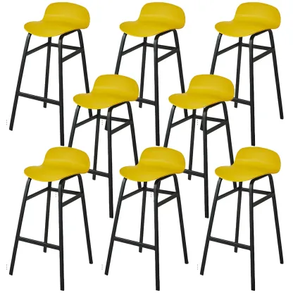 Glam Leather Adjustable Bar Stools with Backrest for Dining Room Image - 46
