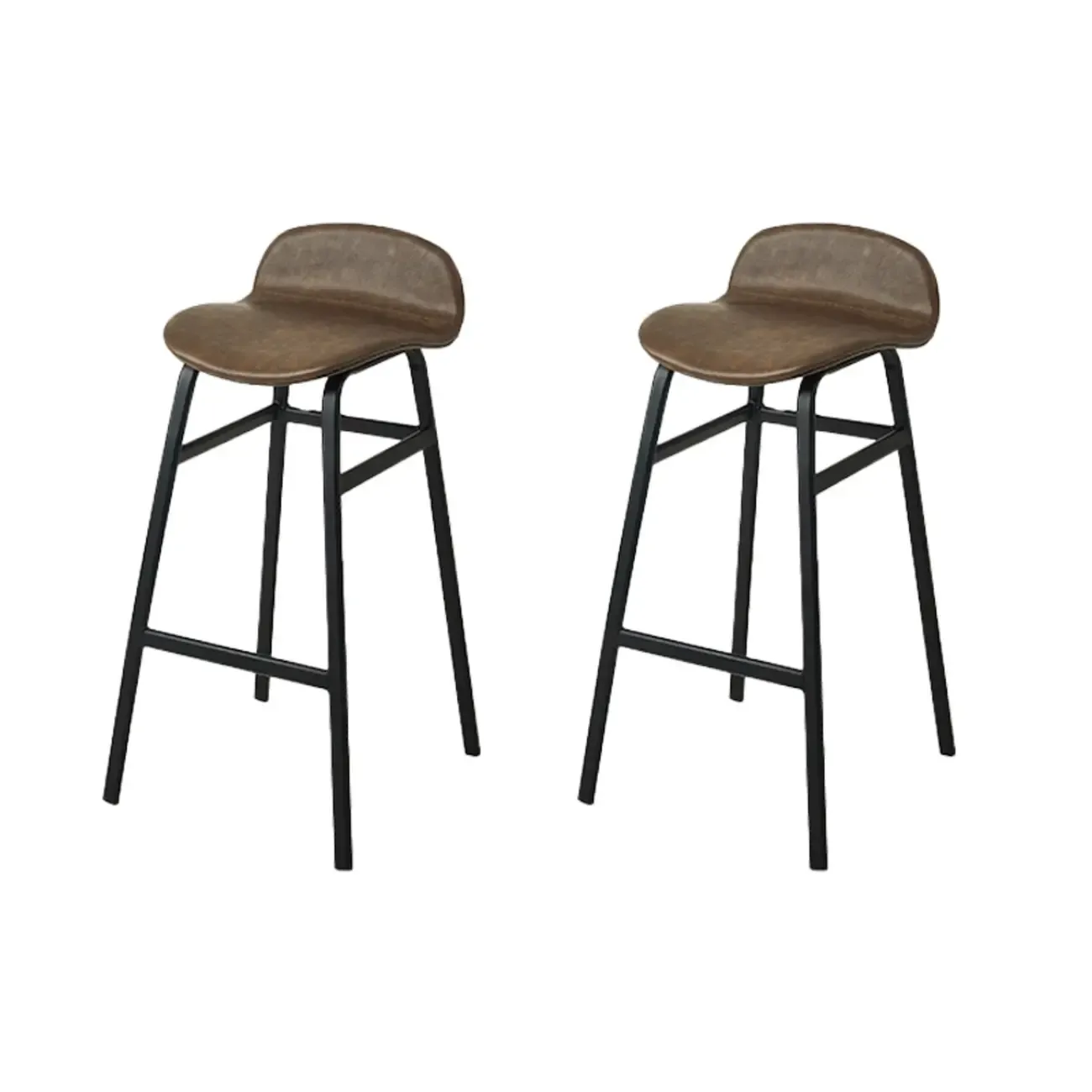 Glam Leather Adjustable Bar Stools with Backrest for Dining Room Image - 48