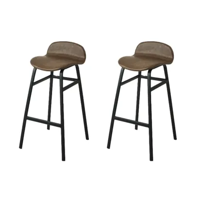 Glam Leather Adjustable Bar Stools with Backrest for Dining Room Image - 48
