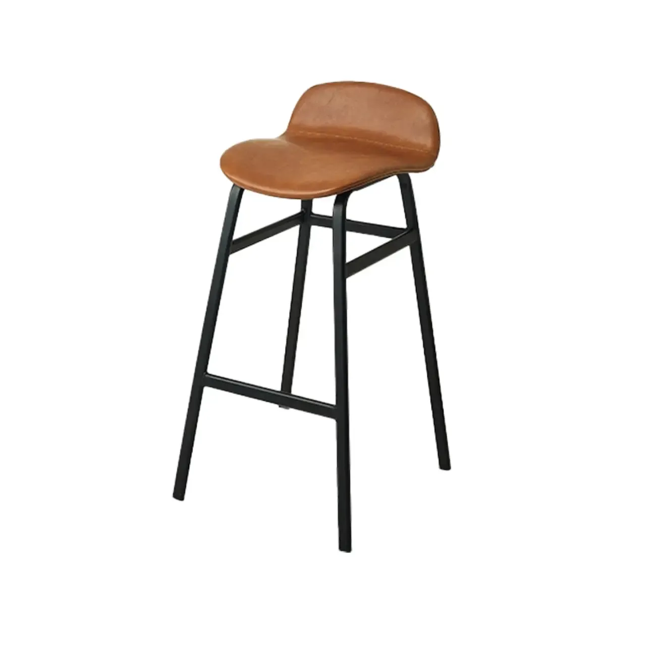 Glam Leather Adjustable Bar Stools with Backrest for Dining Room Image - 52