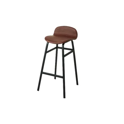 Glam Leather Adjustable Bar Stools with Backrest for Dining Room Image - 57
