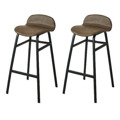 Glam Leather Adjustable Bar Stools with Backrest for Dining Room Image - 63