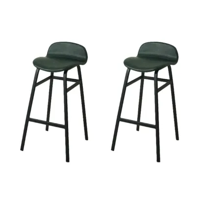 Glam Leather Adjustable Bar Stools with Backrest for Dining Room Image - 68