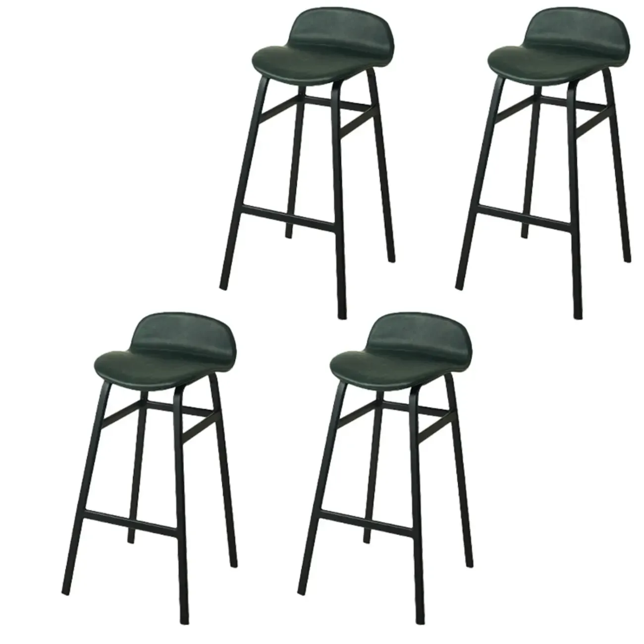 Glam Leather Adjustable Bar Stools with Backrest for Dining Room Image - 69
