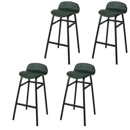 Glam Leather Adjustable Bar Stools with Backrest for Dining Room Image - 69