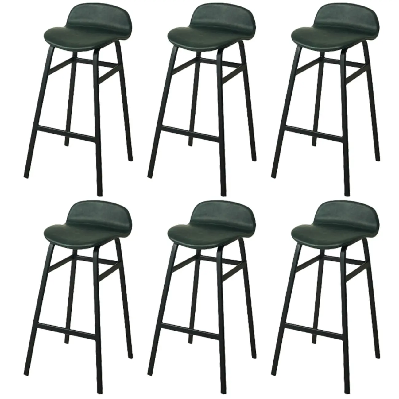Glam Leather Adjustable Bar Stools with Backrest for Dining Room Image - 70 | homeyfad