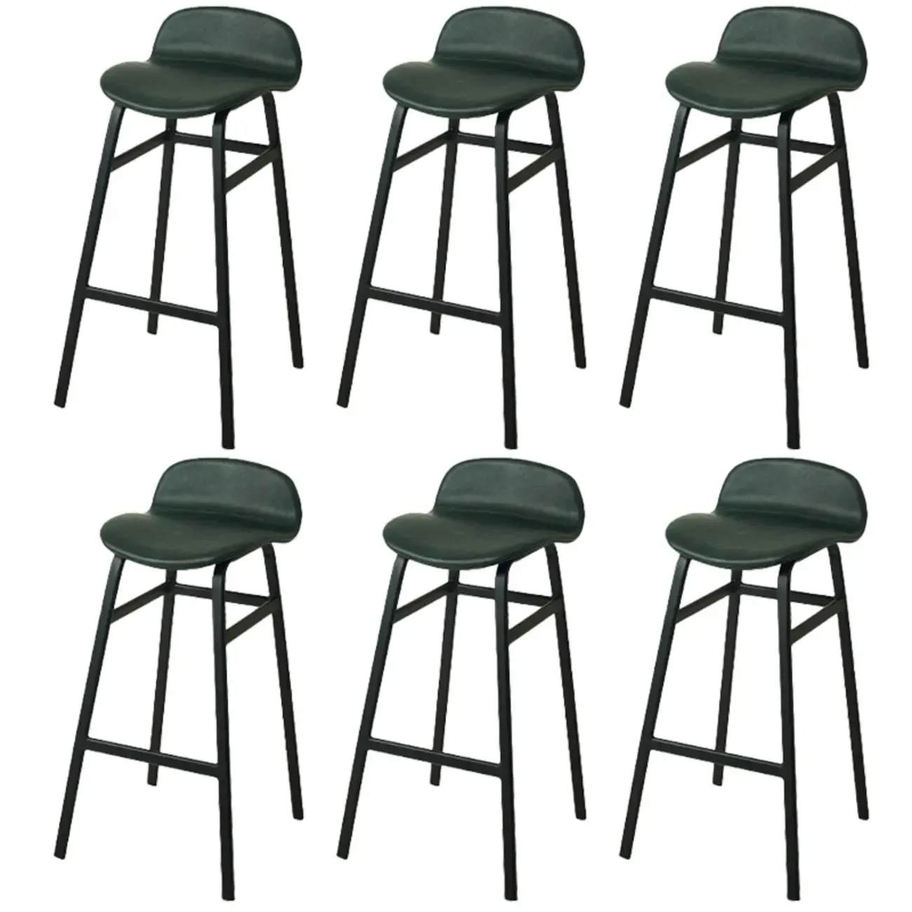 Glam Leather Adjustable Bar Stools with Backrest for Dining Room Image - 70