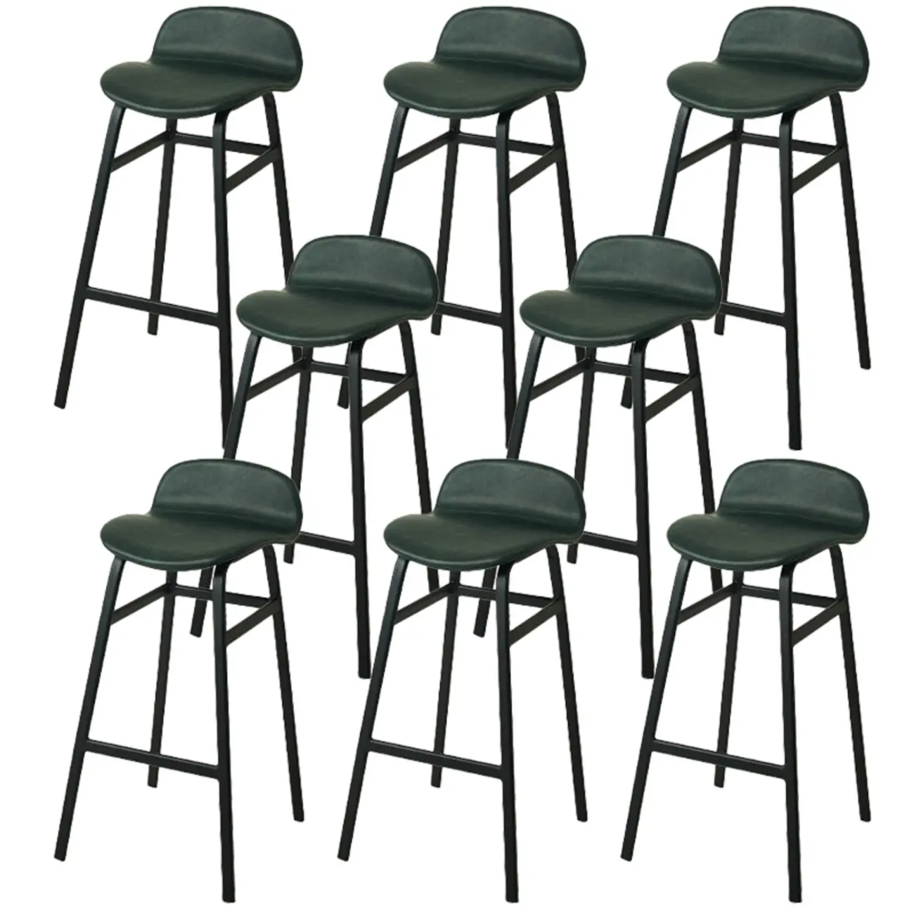 Glam Leather Adjustable Bar Stools with Backrest for Dining Room Image - 71 | homeyfad