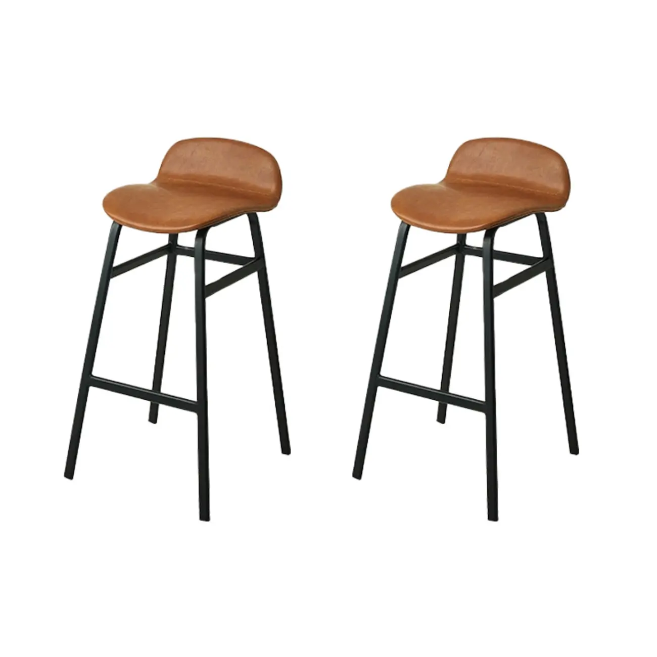 Glam Leather Adjustable Bar Stools with Backrest for Dining Room Image - 73 | homeyfad