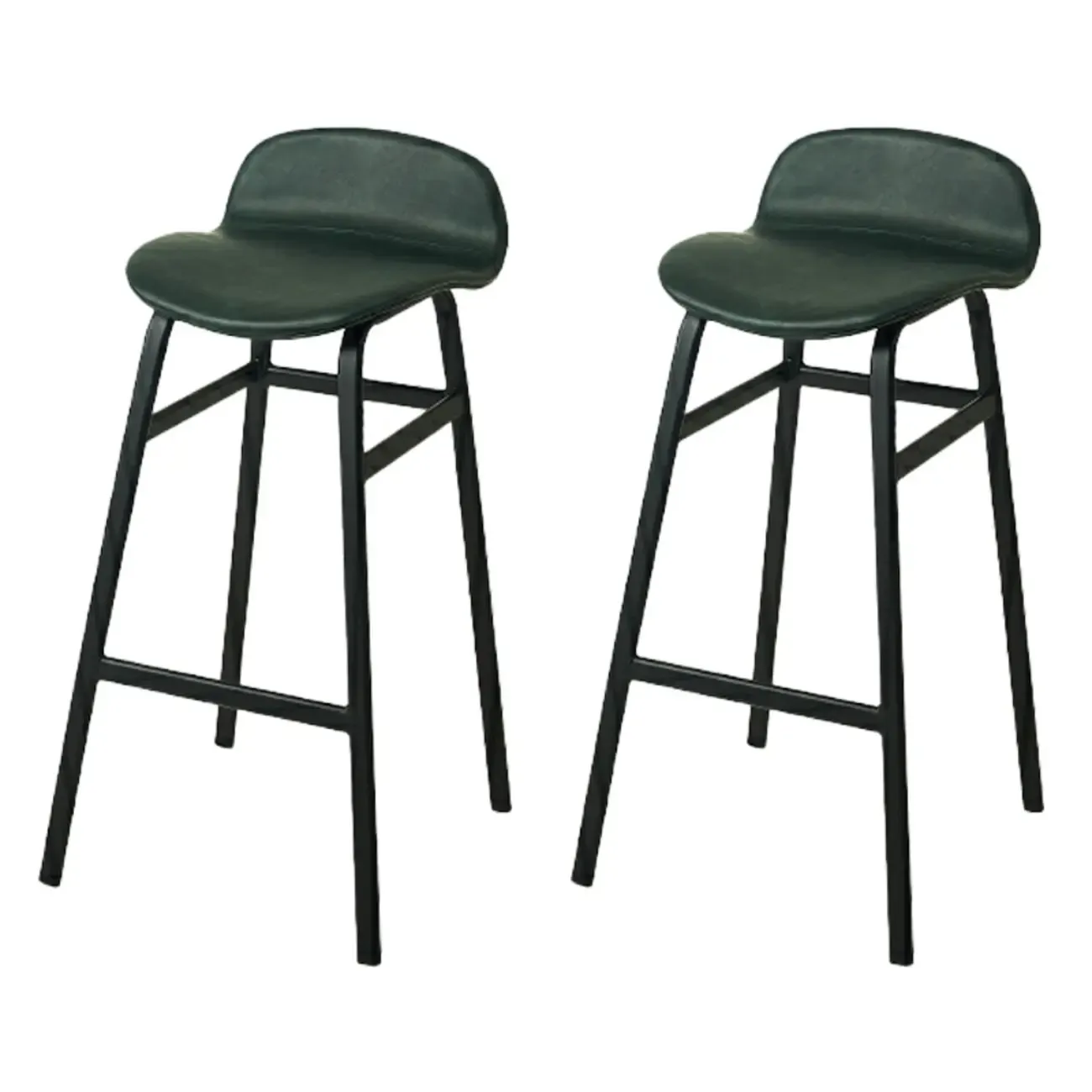 Glam Leather Adjustable Bar Stools with Backrest for Dining Room Image - 78