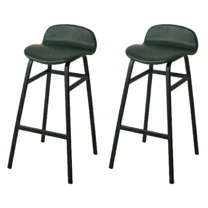 Glam Leather Adjustable Bar Stools with Backrest for Dining Room Image - 78