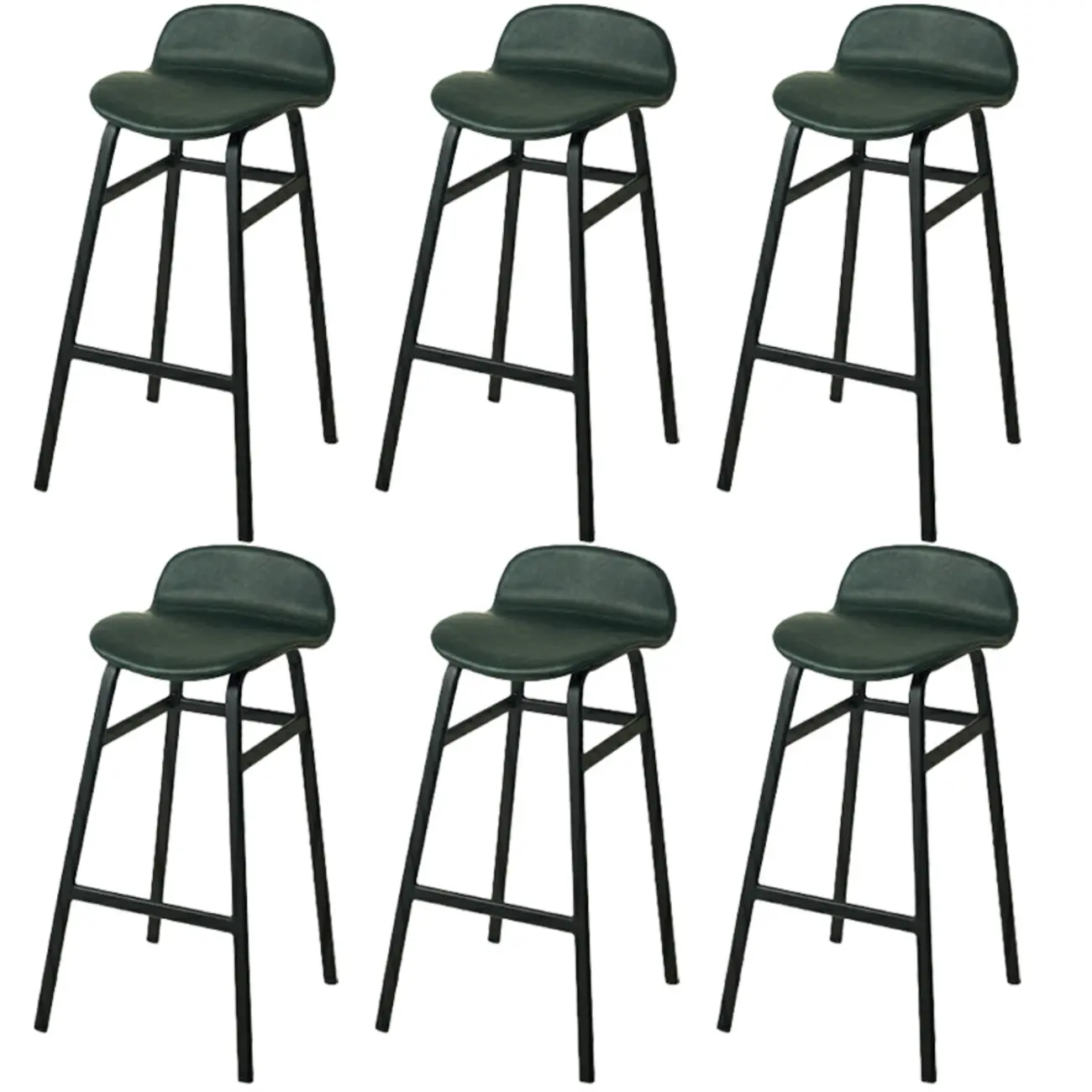 Glam Leather Adjustable Bar Stools with Backrest for Dining Room Image - 80 | homeyfad