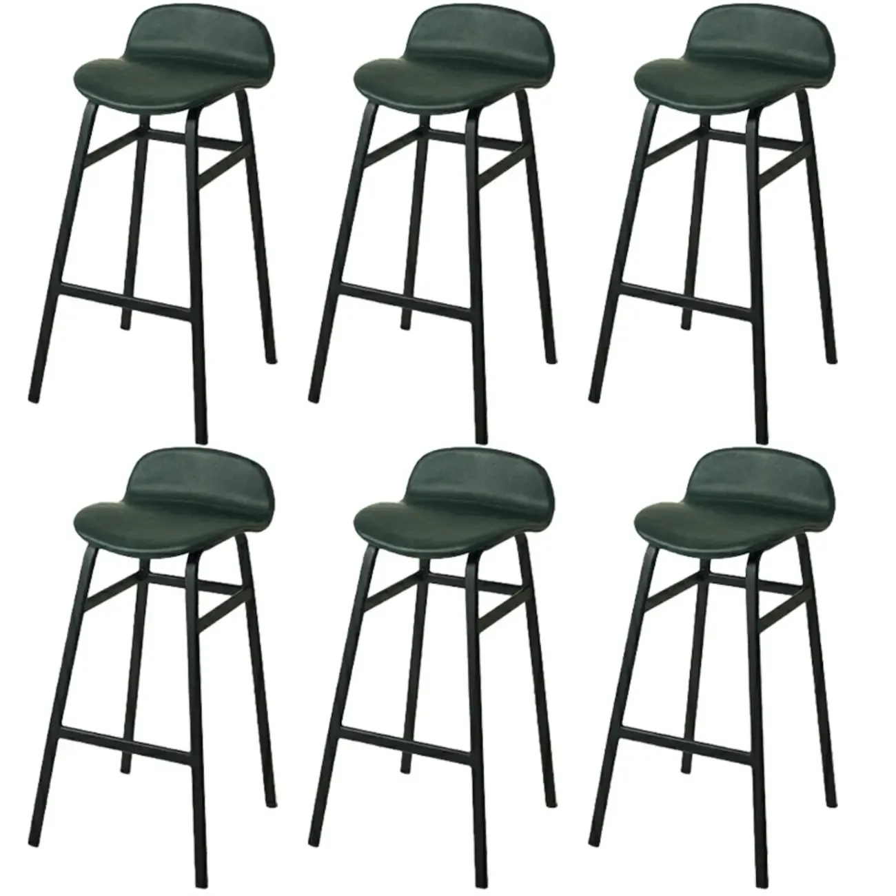 Glam Leather Adjustable Bar Stools with Backrest for Dining Room Image - 80