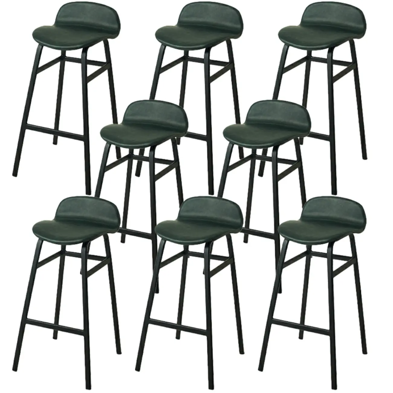 Glam Leather Adjustable Bar Stools with Backrest for Dining Room Image - 81 | homeyfad