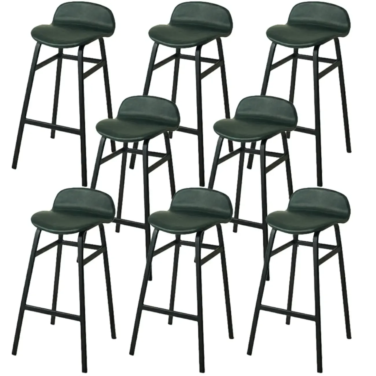 Glam Leather Adjustable Bar Stools with Backrest for Dining Room Image - 81