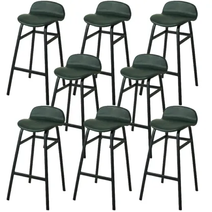 Glam Leather Adjustable Bar Stools with Backrest for Dining Room Image - 81