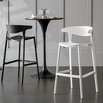 Modern Acrylic Sleek Durable Vibrant Colors Bar Stool Image - 3