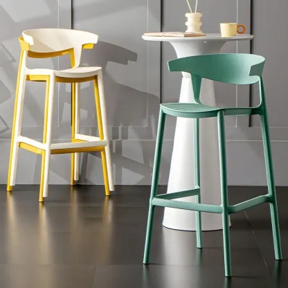 Modern Acrylic Sleek Durable Vibrant Colors Bar Stool Image - 1
