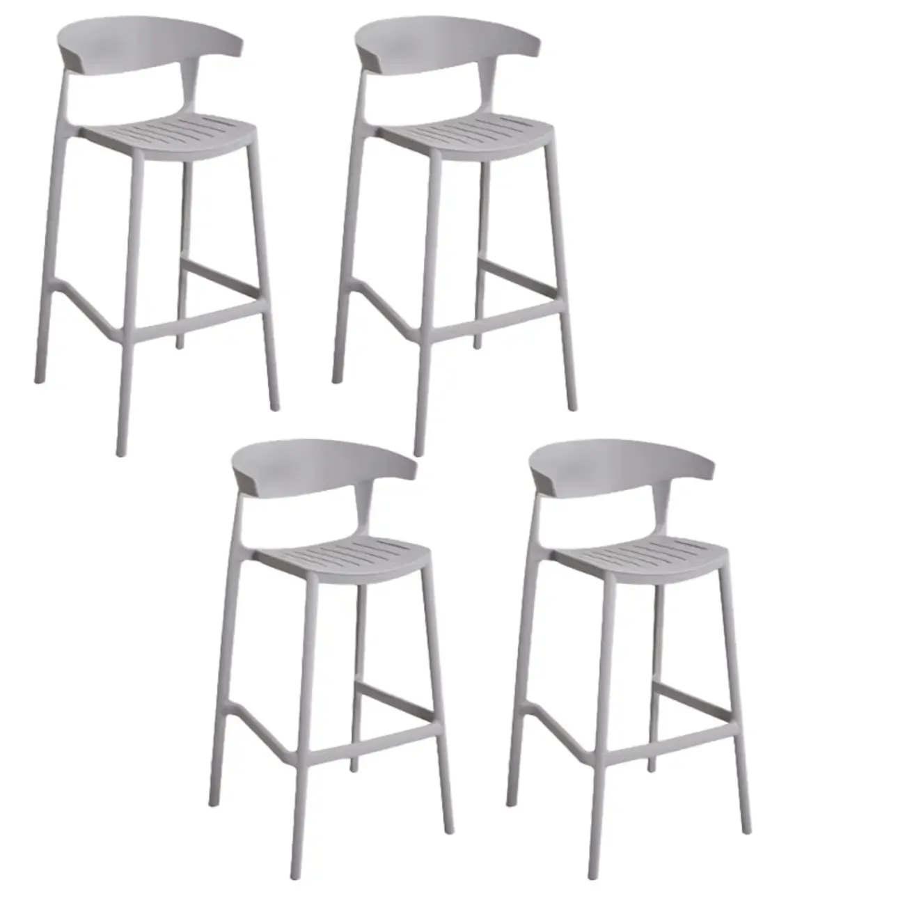 Modern Acrylic Sleek Durable Vibrant Colors Bar Stool Image - 13