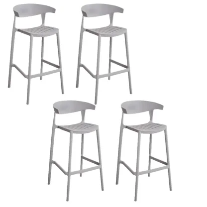 Modern Acrylic Sleek Durable Vibrant Colors Bar Stool Image - 13