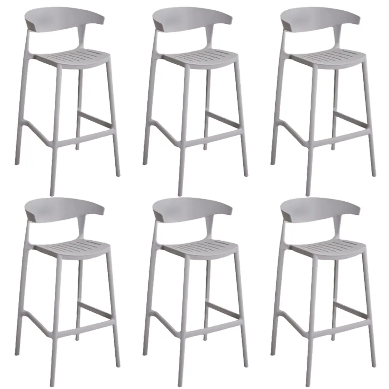 Modern Acrylic Sleek Durable Vibrant Colors Bar Stool Image - 14 | homeyfad