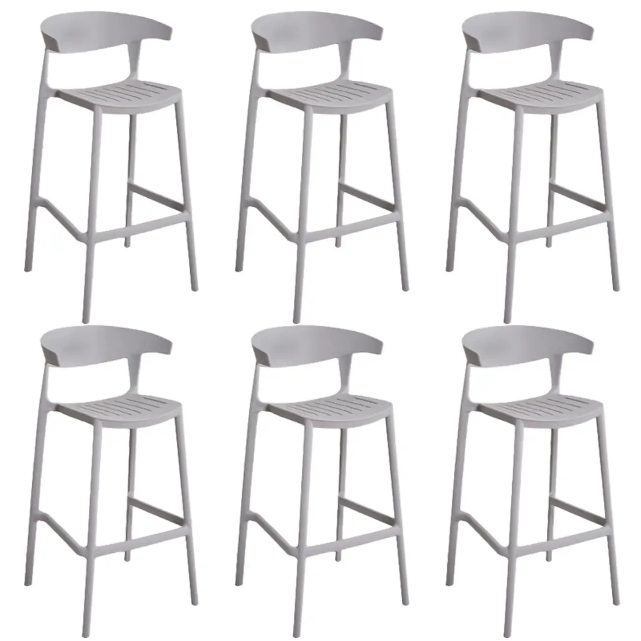 Modern Acrylic Sleek Durable Vibrant Colors Bar Stool Image - 14