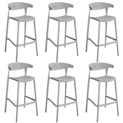 Modern Acrylic Sleek Durable Vibrant Colors Bar Stool Image - 14