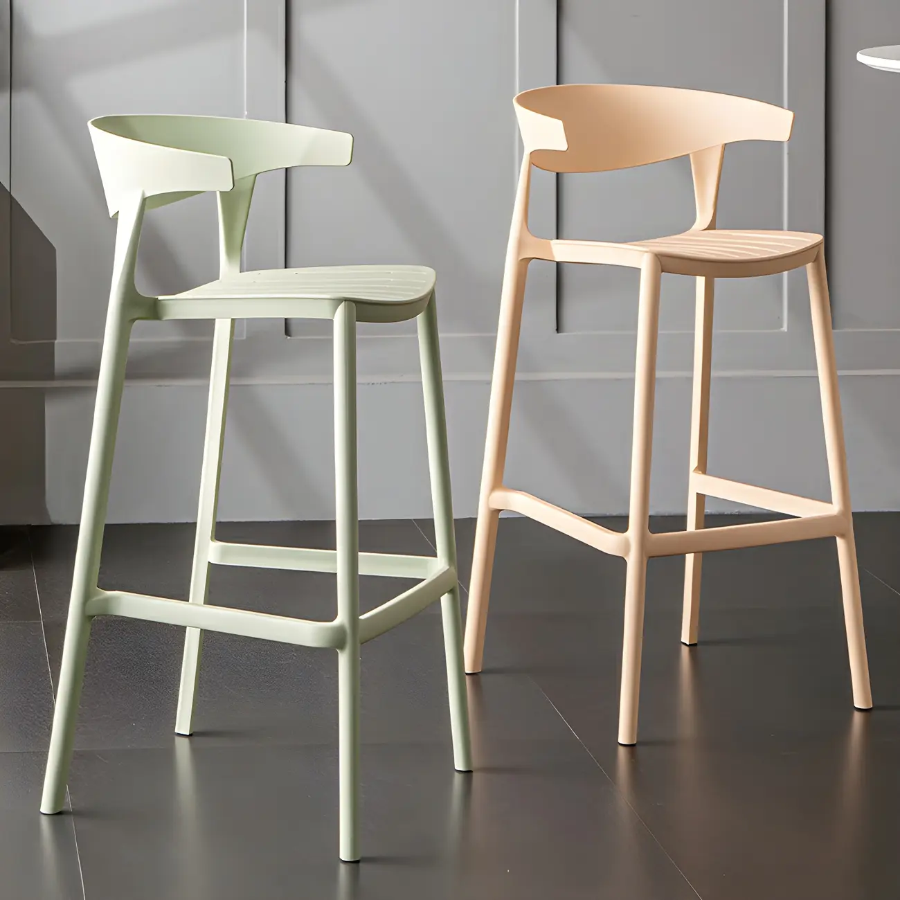 Modern Acrylic Sleek Durable Vibrant Colors Bar Stool Image - 5 | homeyfad