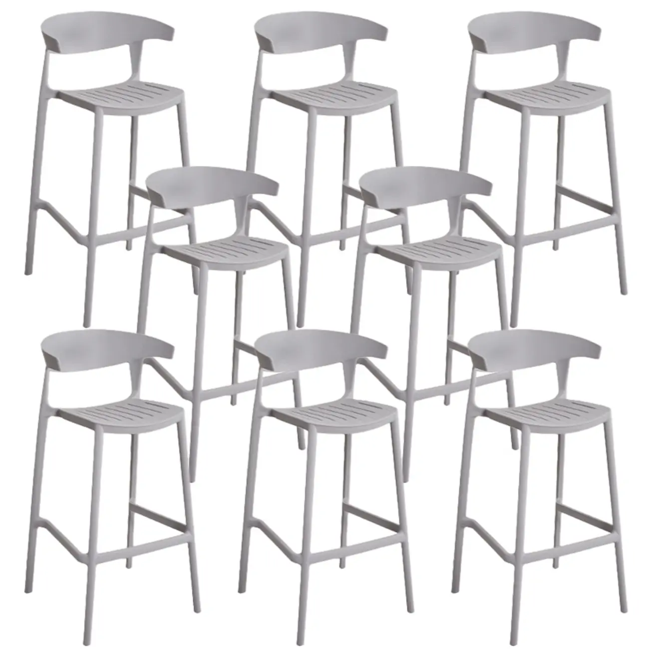 Modern Acrylic Sleek Durable Vibrant Colors Bar Stool Image - 16 | homeyfad
