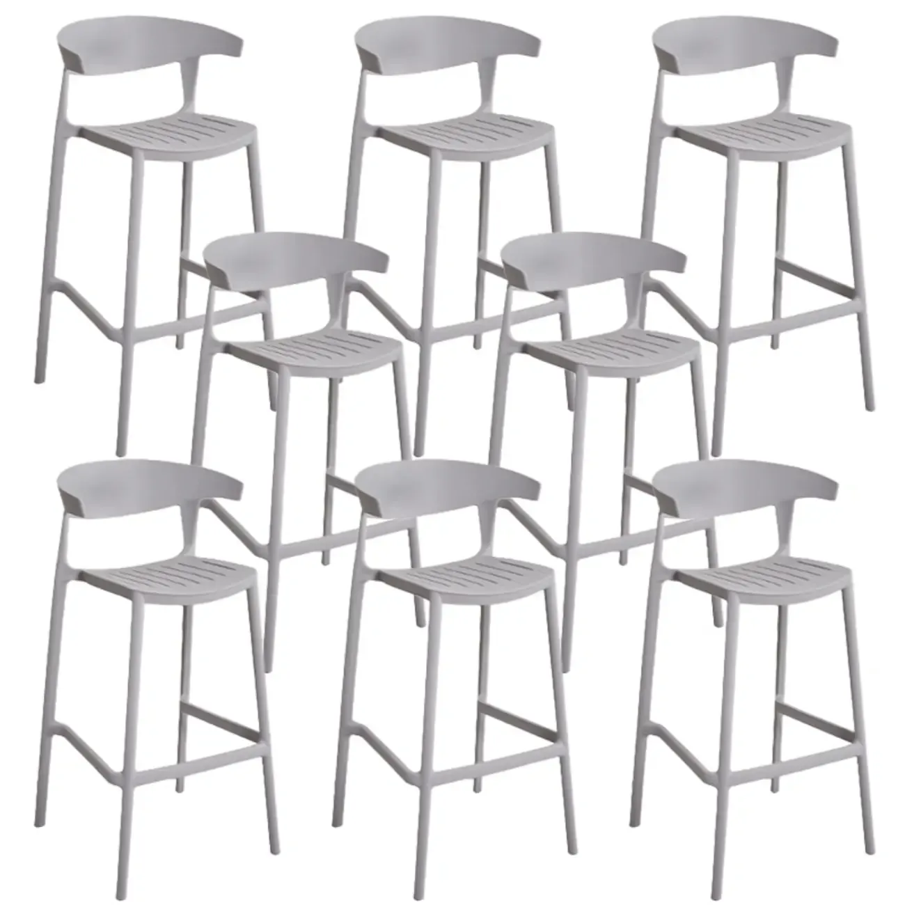 Modern Acrylic Sleek Durable Vibrant Colors Bar Stool Image - 16