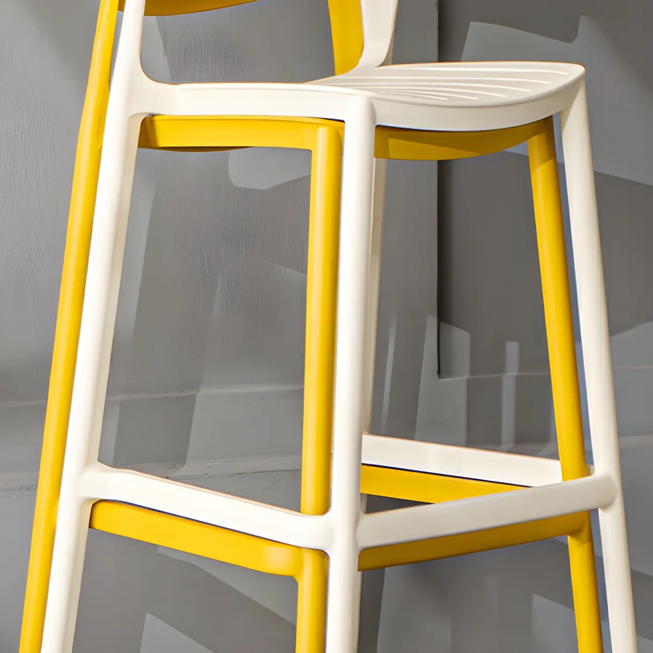 Modern Acrylic Sleek Durable Vibrant Colors Bar Stool Image - 10 | homeyfad