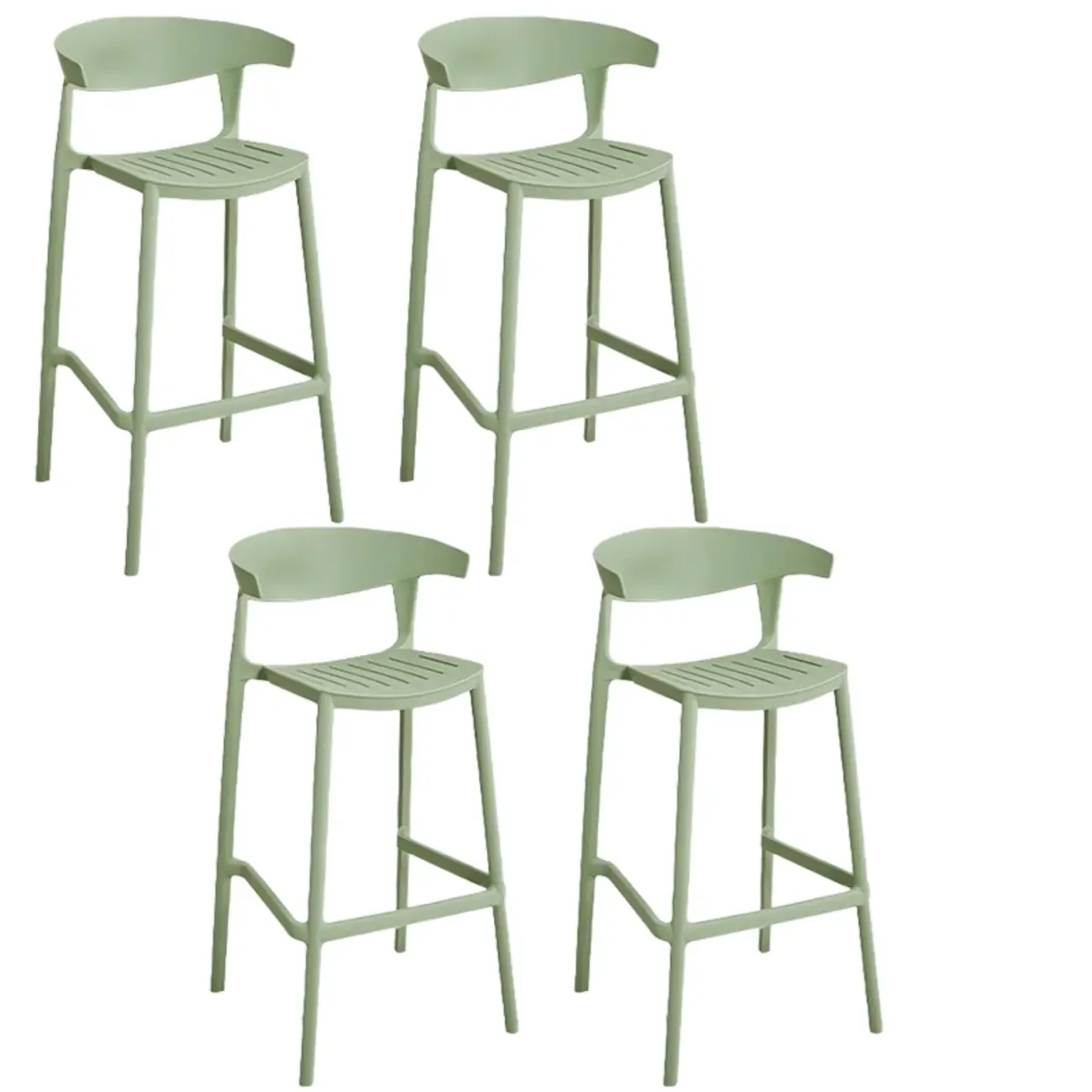 Modern Acrylic Sleek Durable Vibrant Colors Bar Stool Image - 19