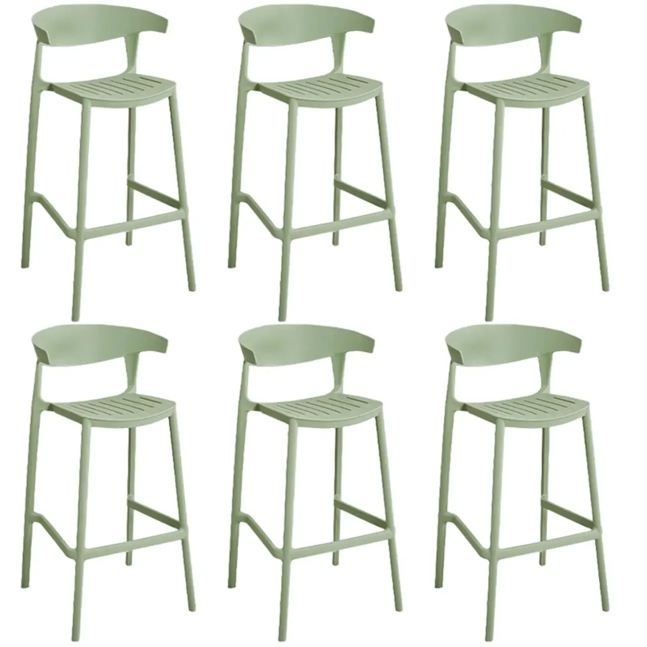 Modern Acrylic Sleek Durable Vibrant Colors Bar Stool Image - 20