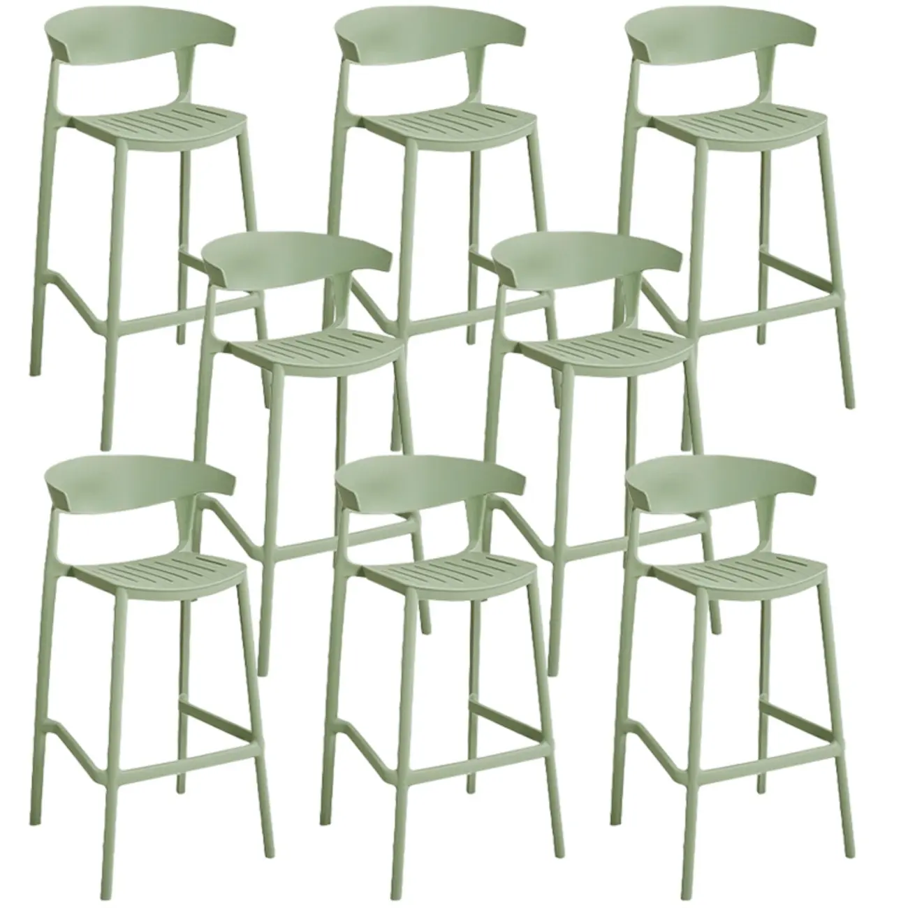 Modern Acrylic Sleek Durable Vibrant Colors Bar Stool Image - 21 | homeyfad