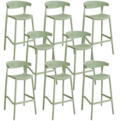 Modern Acrylic Sleek Durable Vibrant Colors Bar Stool Image - 21